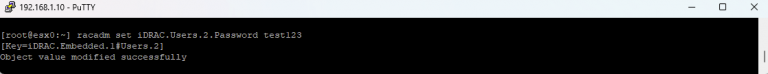 Racadm Racreset Resetting Dell iDRAC Password from Within ESXi - IT-REACT